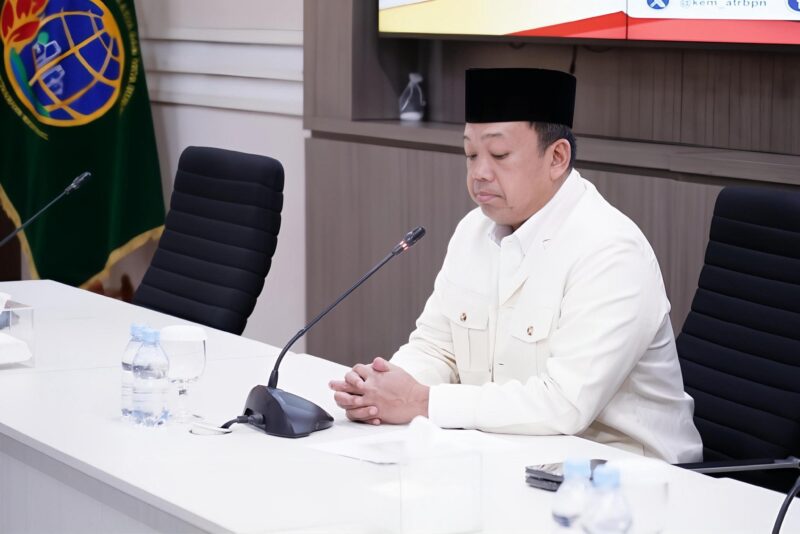 Menteri Atr-Bpn Nusron Wahid saat Konferensi Pers.